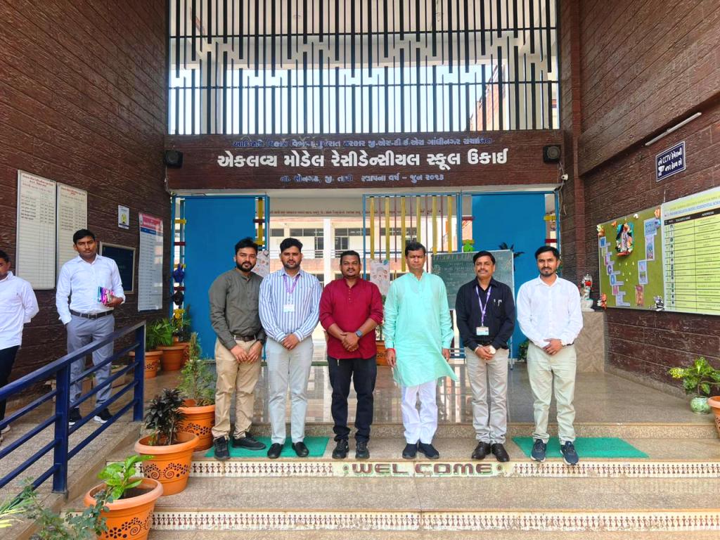 Gujarat's Minister of Khadi, Cottage and Village Industries visited EMRS Ukai School